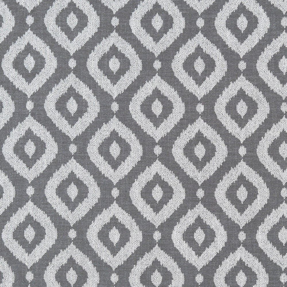 Tela de tapicería con estampado geométrico de aire persa en color gris