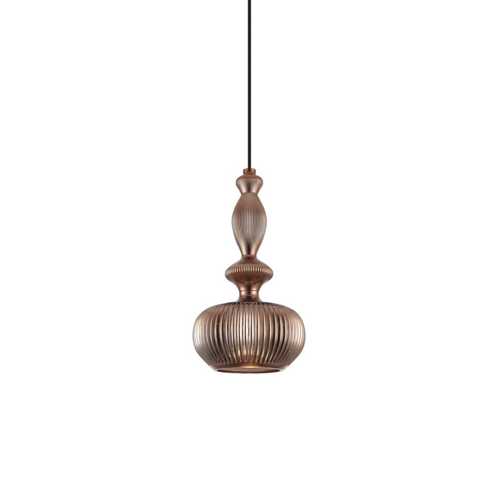 Lámpara colgante de cristal de 19cm Ø en bronce