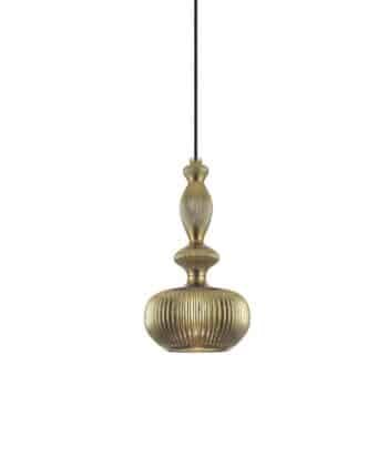 Lámpara colgante de cristal de 19cm Ø en dorado