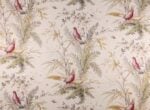 Estampado campestre de aves, tejido algodón 90% y lino10%