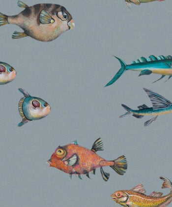 Papel pintado con motivos de peces de mar diseño de Joana Santamans COLOR 8000045_joana_santamans