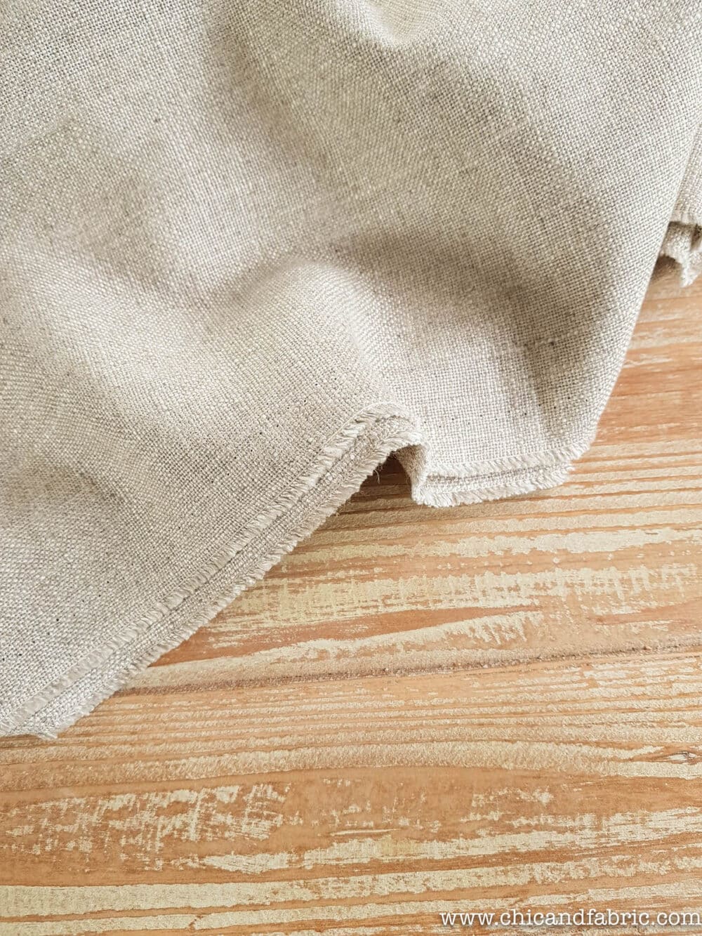 lino grueso en tono natural para tapizar, para manteneles, cortinas o cojines