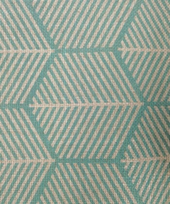 lino de color verde con formas geométricas