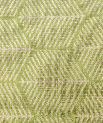 lino de color verde con formas geométricas