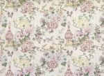 Papel pintado de flores orientales en vainilla diseño de Juan Avellaneda