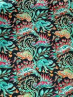 estampado de camaleones en colores flúor