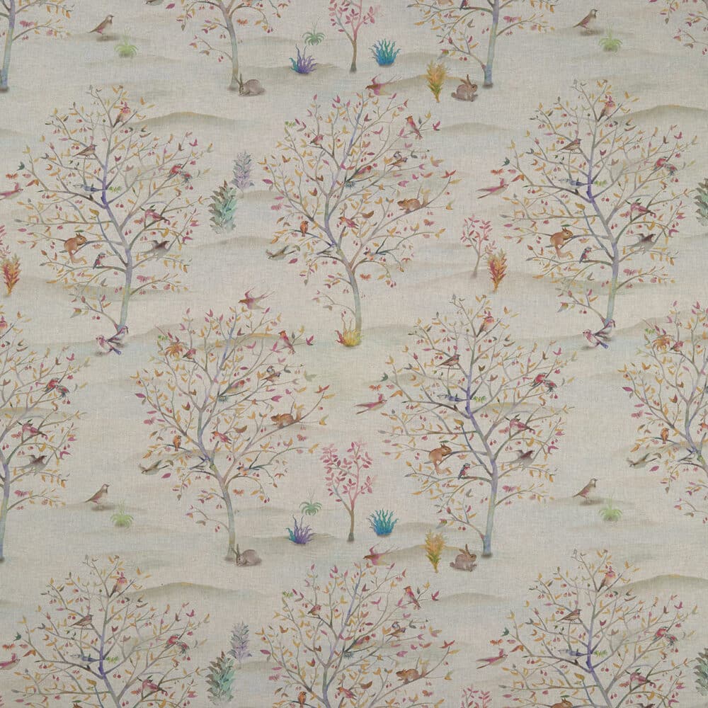 Algodón con estampado infantil de pájaros para decoración de habitaciones infantiles