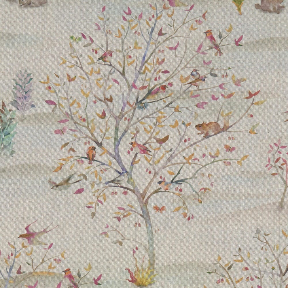 Algodón con estampado infantil de pájaros para decoración de habitaciones infantiles