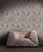 Papel pintado de Missoni con diseño bordado de flores