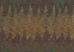 Papel pintado de rayas en zig-zag y textura de tela. Diseño "Alps" de Missoni Home en marrón
