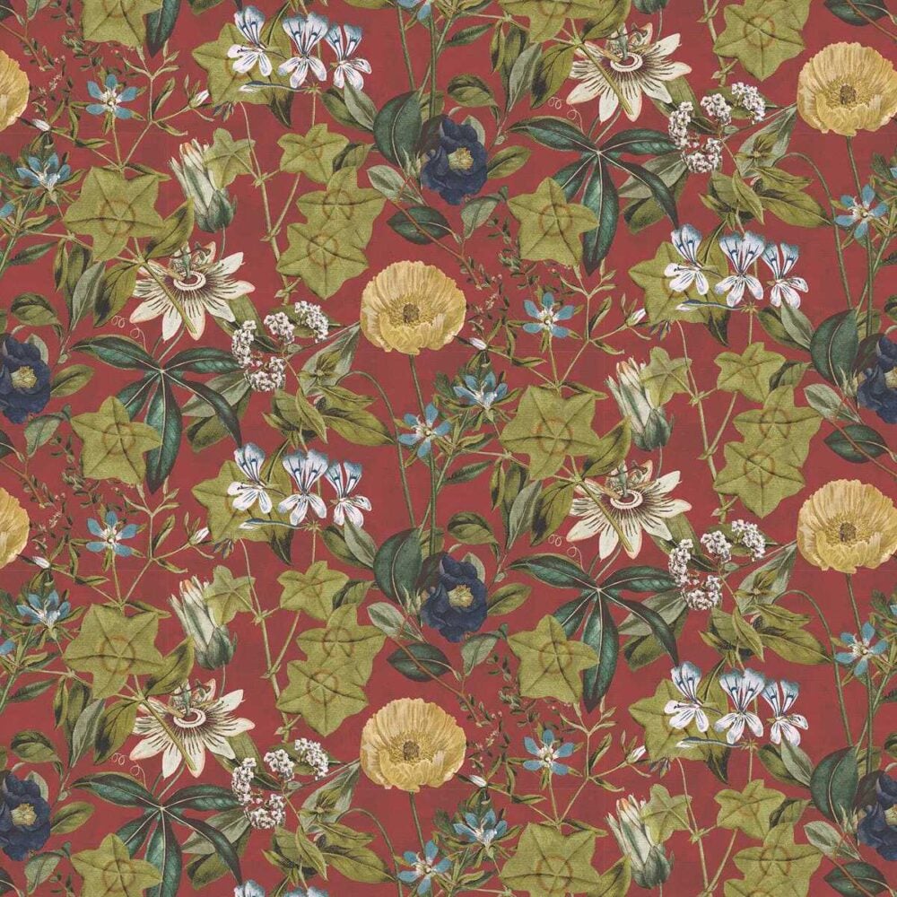F1304-10 - PASSIFLORA FABRIC, Colección Exotica 2 de Clarke & Clarke
