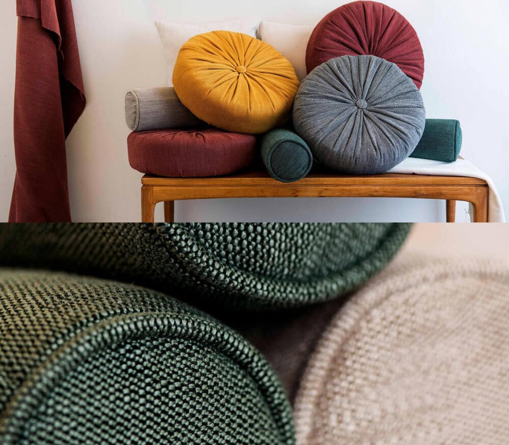 Tejido con textura lisa bicolor para decoración (18 colores a elegir)