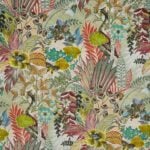 Estampado de grandes flores tropicales y textura aterciopelada (color pastel)