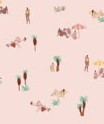 Papel pintado "One Day At The Beach Pink" 8000040. Diseño Isabelle Feliu - Coordonné