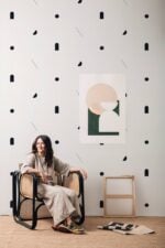 Papel pintado con motivos minimalistas geométricos de Bobby Clark