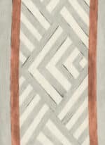 Lino tapicero de estampado de rayas decorativas color Siena
