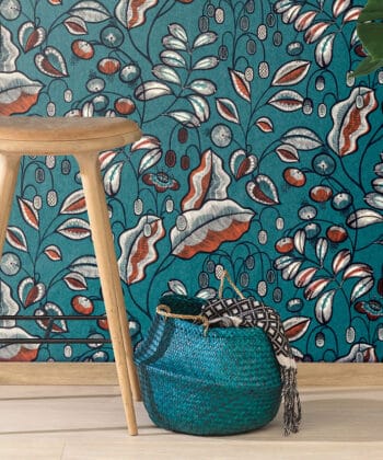 BAHIA Papel Pintado Estampados Singulares Papel pintado de enramado exótico de hojas - Bahia Pine