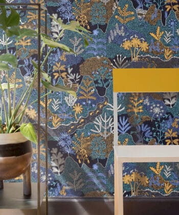 Papel pintado ilustrado con parajes naturales Paradiso Papel pintado ilustrado con parajes naturales Paradiso Palace - HIA106