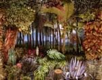 Un espectacular mural de papel pintado que presenta fastuoso paisaje botánico tropical. 