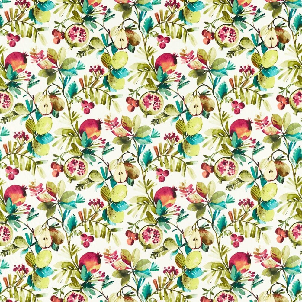 Algodón grueso estampado con grandes frutas y ancho 138cm. Ref. F1516-01