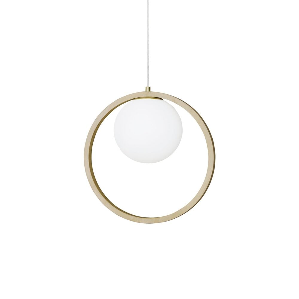 Lámpara tipo globo (luna llena) colgante de cristal y Ø39cm