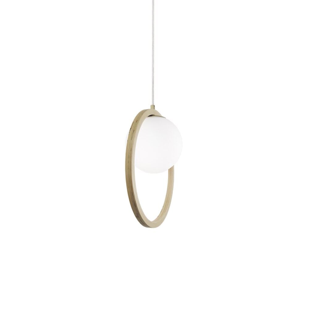 Lámpara tipo globo (luna llena) colgante de cristal y Ø39cm