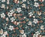 Papel pintado de flores de estilo pictórico de Coordonné, color Floral-Tapestry-Sea