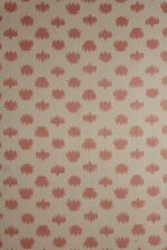 Lno 100% estampado con motivos de flores de loto en coral. Ref. NELUMBO -01-Coral de James Malone