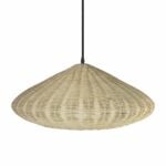 Lámpara colgante de mimbre color natural y Ø53cm