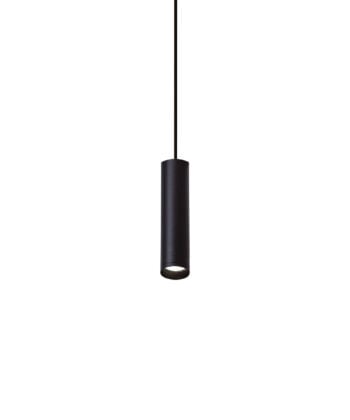 Punto de luz colgante en aluminio negro de estilo moderno