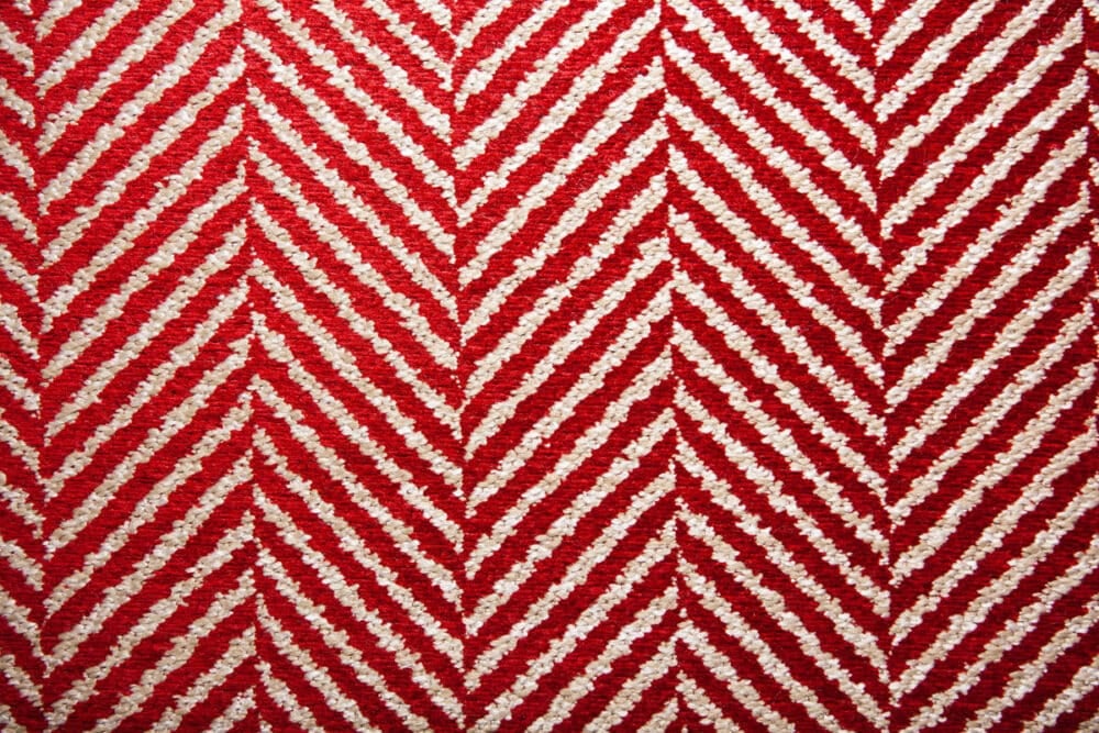 Jacquard estampado de rayas en espiga "canillas" de James Malone (CANILLAS-1512-Cherry)