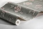 Rollo de papel pintado boho vintage de flores camelias "Camille 7209" de Boråstapeter