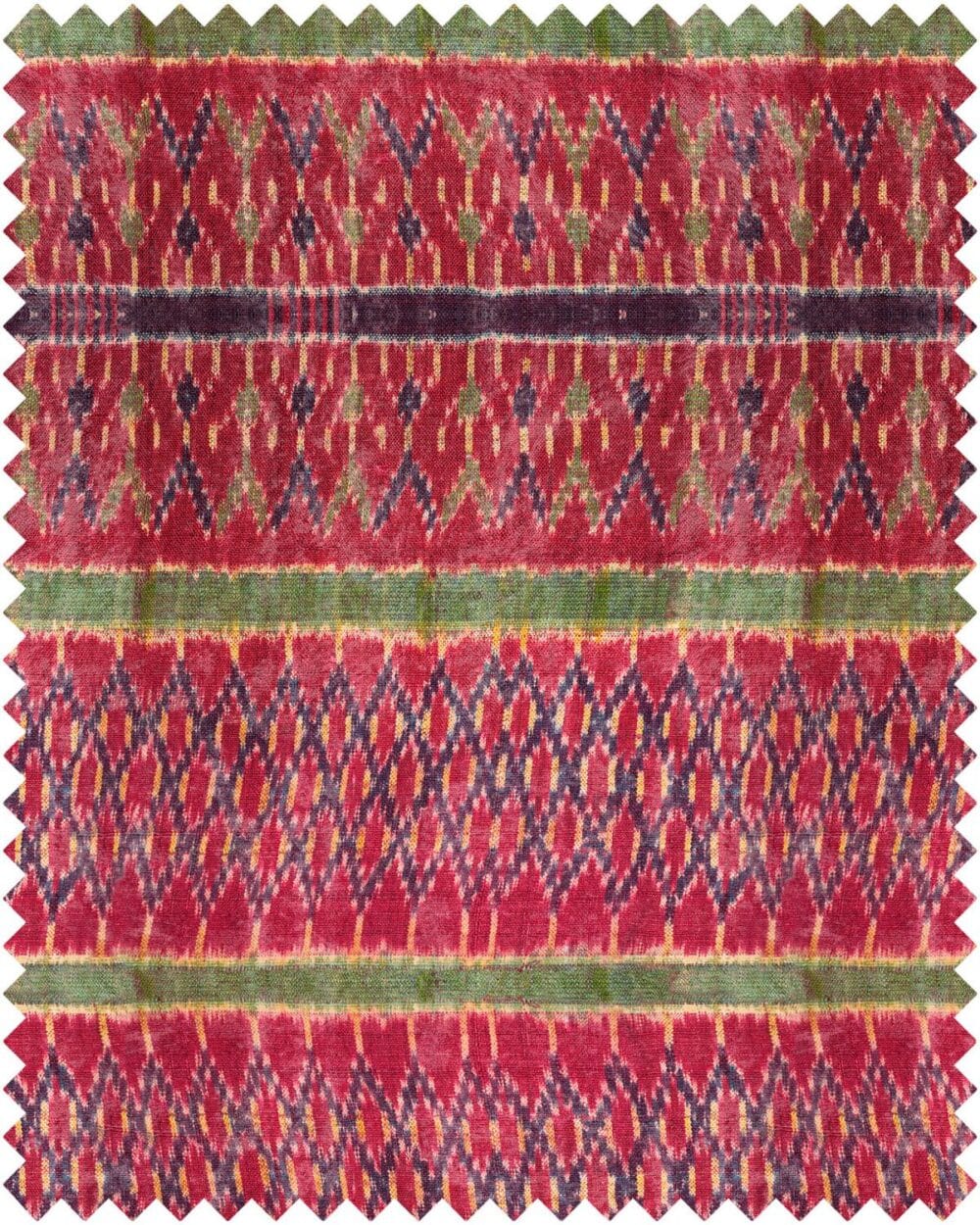 Lino 100% de estampado abstracto e inspiración oriental "LAKAI" firma Mind the Gap