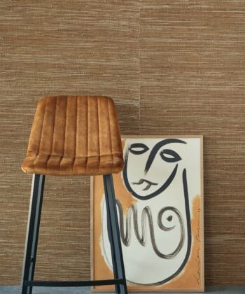303539 Collezione "Natural Wallcoverings III" Stampe uniche Rivestimento murale in fibra naturale color cuoio. Collezione "Rivestimenti murali naturali" ref. 303539