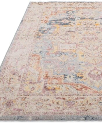 Alfombra persa vintage en tonos pastel (tamaño a elegir). Ref. Flores-Azin-FR01.