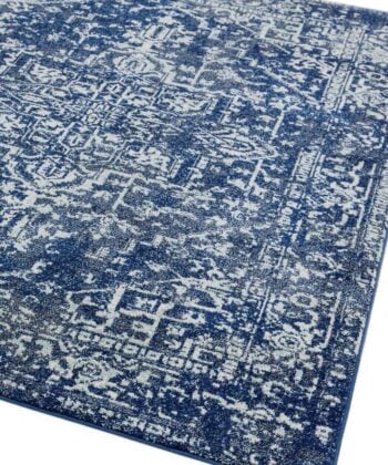 Alfombra persa de diseño vintage en azul añil (tamaño a elegir). Ref. Nova-11-Antique-Navy