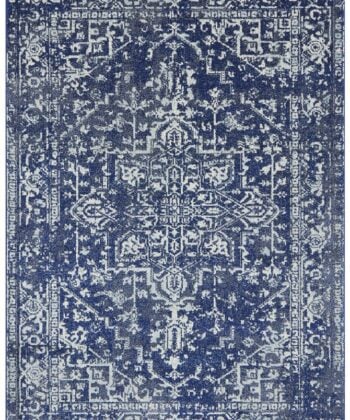 Alfombra persa de diseño vintage en azul añil (tamaño a elegir). Ref. Nova-11-Antique-Navy