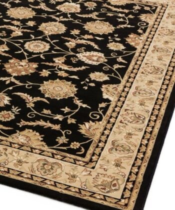 Alfombra de diseño clásico en negro (tamaño a elegir). Ref. Viscount-51