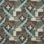 Tela estampada tipo Ikat de estilo tribal "tribes_teepee_sioux" de Coordonné