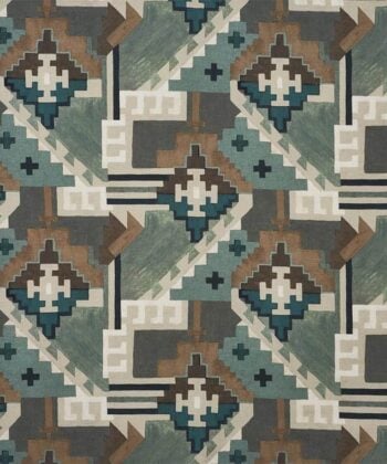 Tela estampada tipo Ikat de estilo tribal "tribes_teepee_sioux" de Coordonné