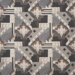 Tela estampada tipo Ikat de estilo tribal "tribes_teepee_sioux" de Coordonné
