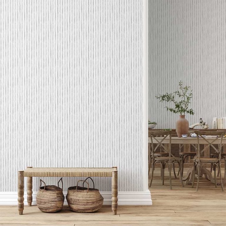Palmeral Colección "Raffias Eco" Estilo Boho Papel pintado de rayas de Coordonné