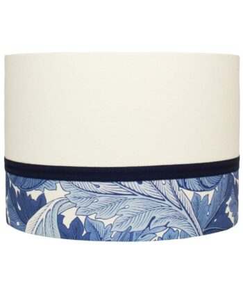 Pantalla para lámpara en liso y estampado de hojas de acanto (28cm Ø) Pantallas para Lámparas Estilo Arts & Crafts Pantalla para lámpara en liso y estampado de hojas de acanto (28cm Ø)