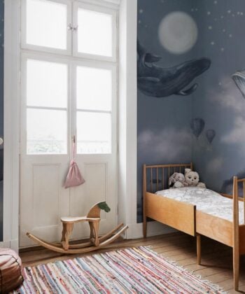 WHALES IN THE SKY Custom Murals Children's Decoration WHALES IN THE SKY