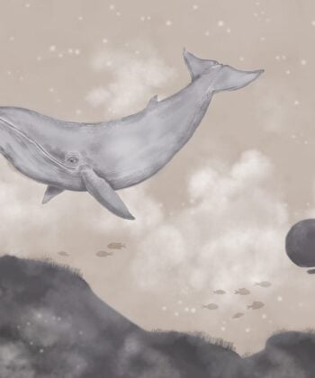 WHALES IN THE SKY Custom Murals Children's Decoration