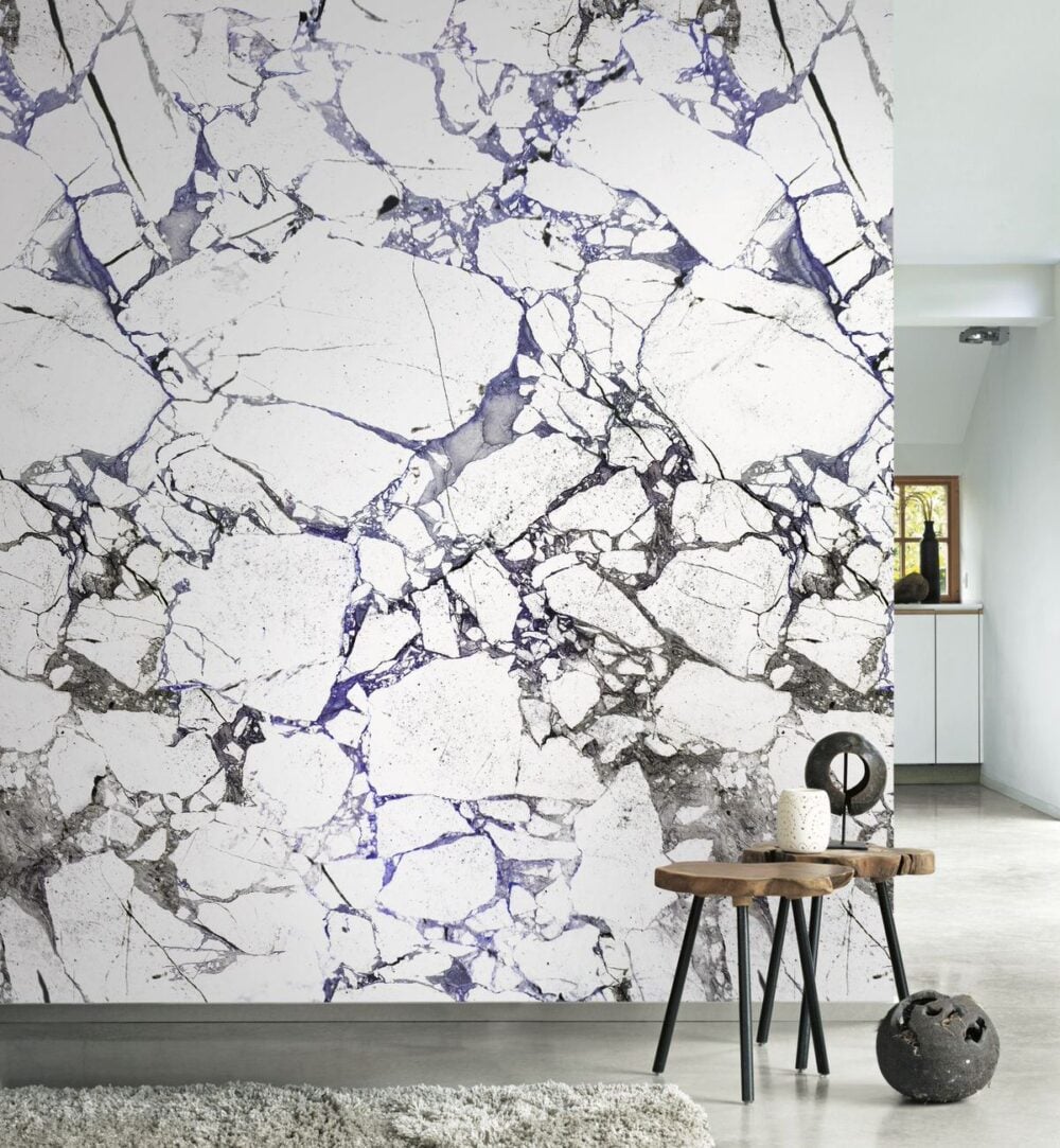 Papel pintado imitación a mármol de Carrara
