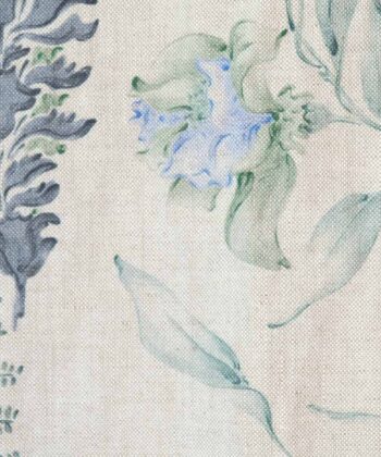 Lino estampado de vistosas flores Colección "Toscana Fabrics" Estilo Boho