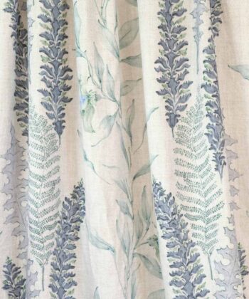 Lino estampado de vistosas flores Colección "Toscana Fabrics" Estilo Boho Lino estampado de vistosas flores