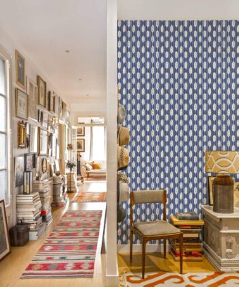 Papel pintado con un patrón ikat mallorquín Colección "Ikart" Abstractos