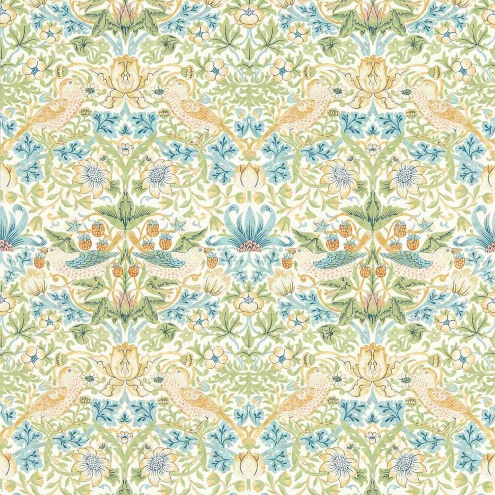 STRAWBERRY THIEF WP William Morris Designs Wallpaper Animales